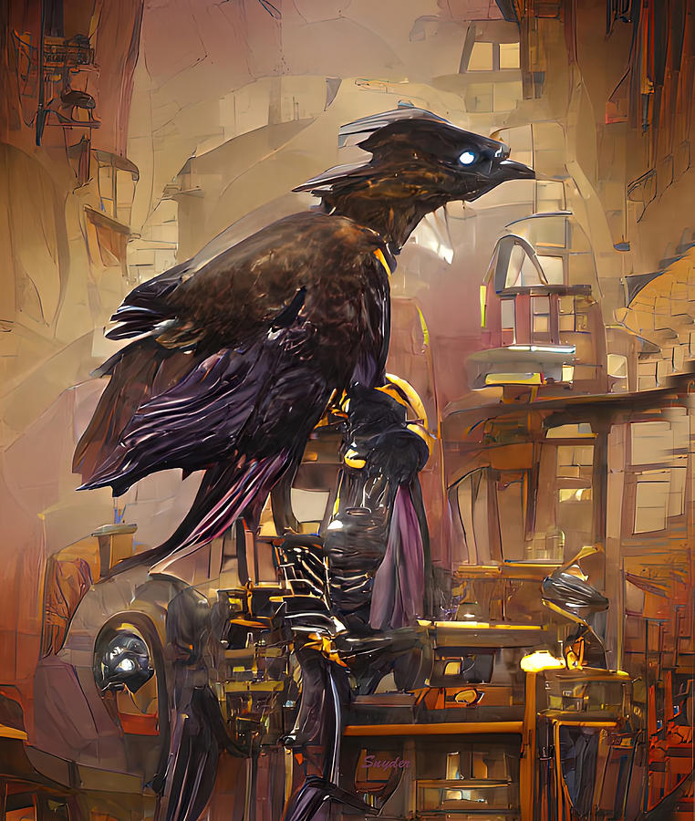 Poes Steampunk Raven Digital Art by Floyd Snyder