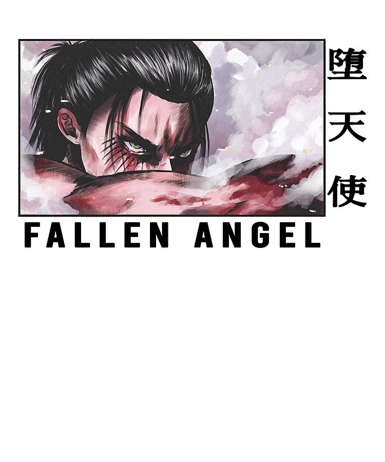 Poetic Fallen Angel Eren Yeager Minimalist Cute Fans Digital Art By