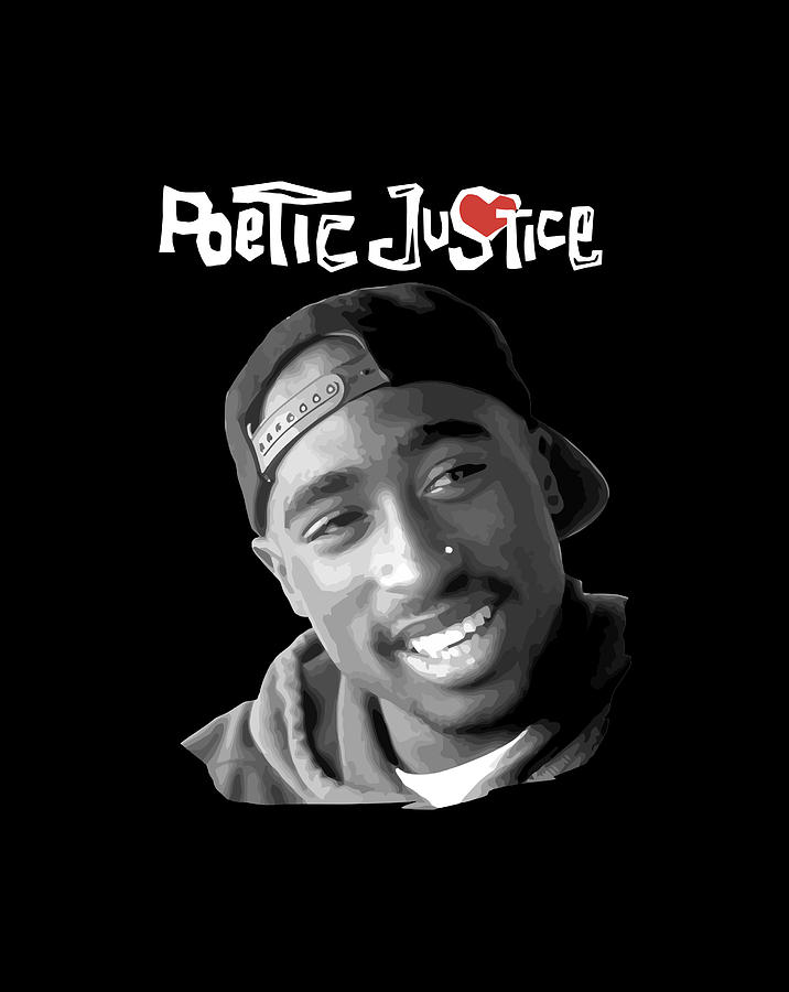 Poetic Justice Tupac Smiling Portrait Digital Art by Frank Nguyen