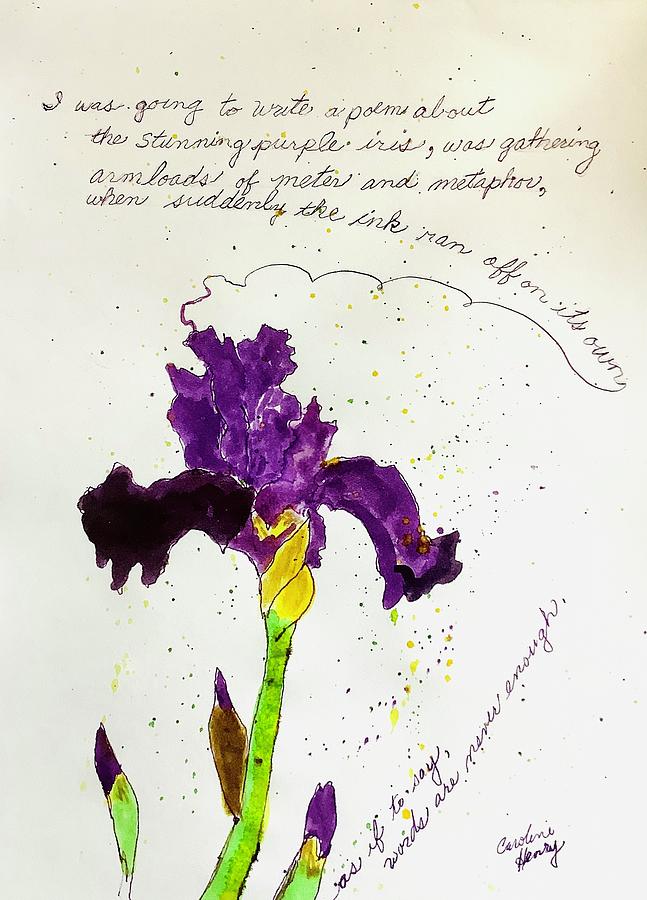 Poetry of the Iris Painting by Caroline Henry