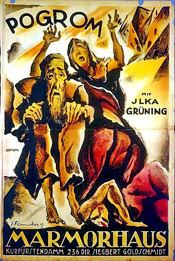 Vintage Mixed Media - Pogrom, 1919 - art by Josef Fenneker by Movie World Posters