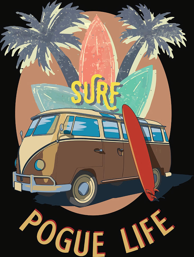 POGUE LIFE OBX Retro Poster Painting by Davies Lewis - Pixels