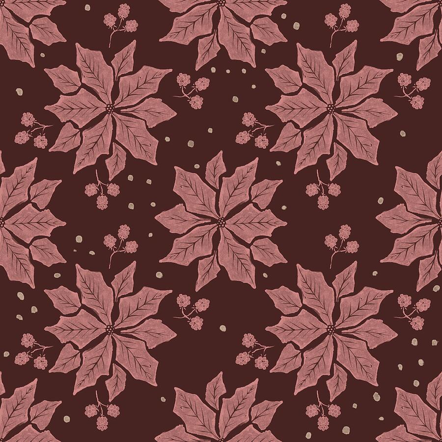 Poinsettia and Berries Drawing by Earth and Sky Illustration and Design Poinsettia and Berries Drawing by Earth and Sky Illustration and Design