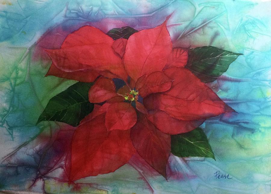 Poinsettia Painting by Barbara Pease