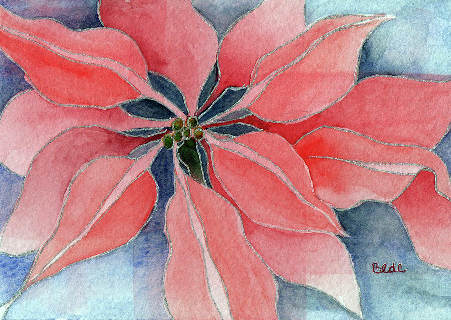 Poinsettia Painting by Catherine Bede