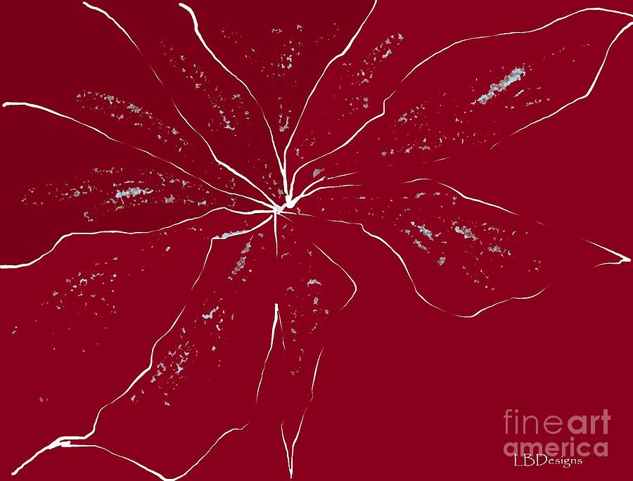 Poinsettias Style  Digital Art by LBDesigns