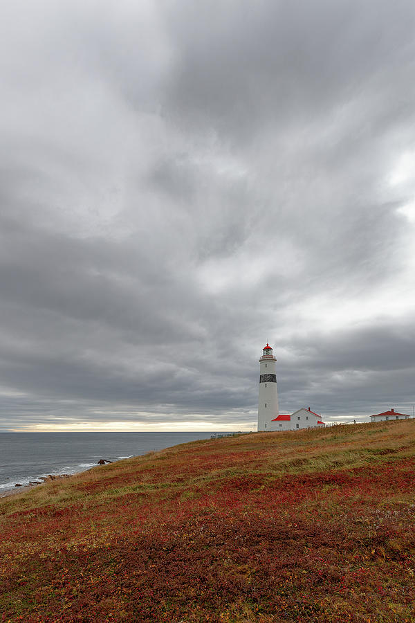 Point Amour lighthouse vertical Photograph by Murray Rudd