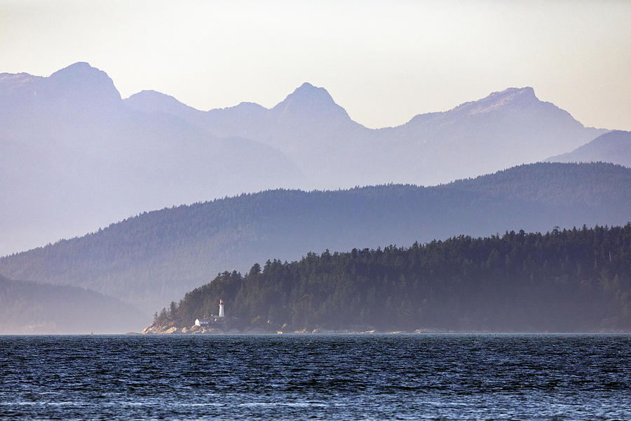 Point Atkinson Lighthouse and the Tetrahedron Range Photograph by Michael Russell