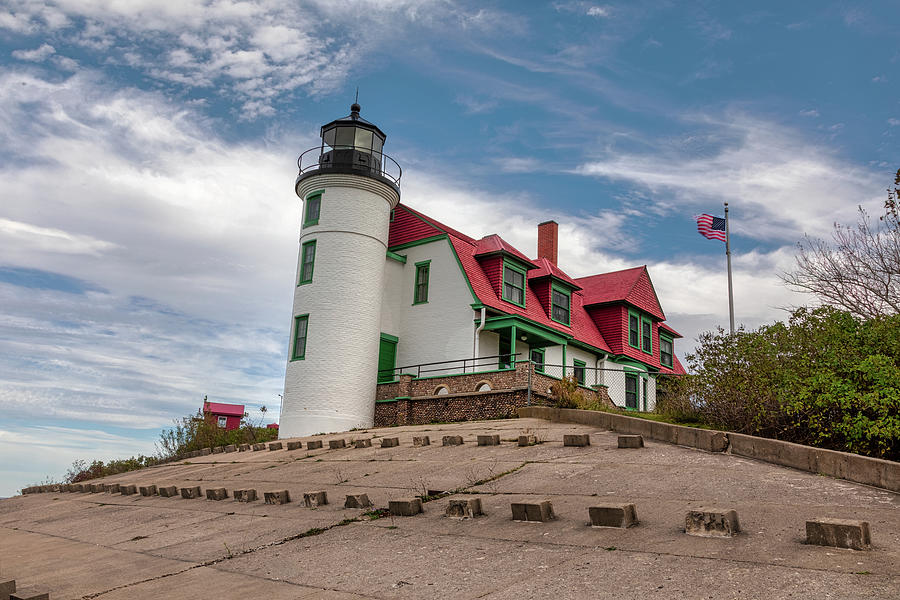 Point Betsie Light House Ground Level  Photograph by Ron Wiltse