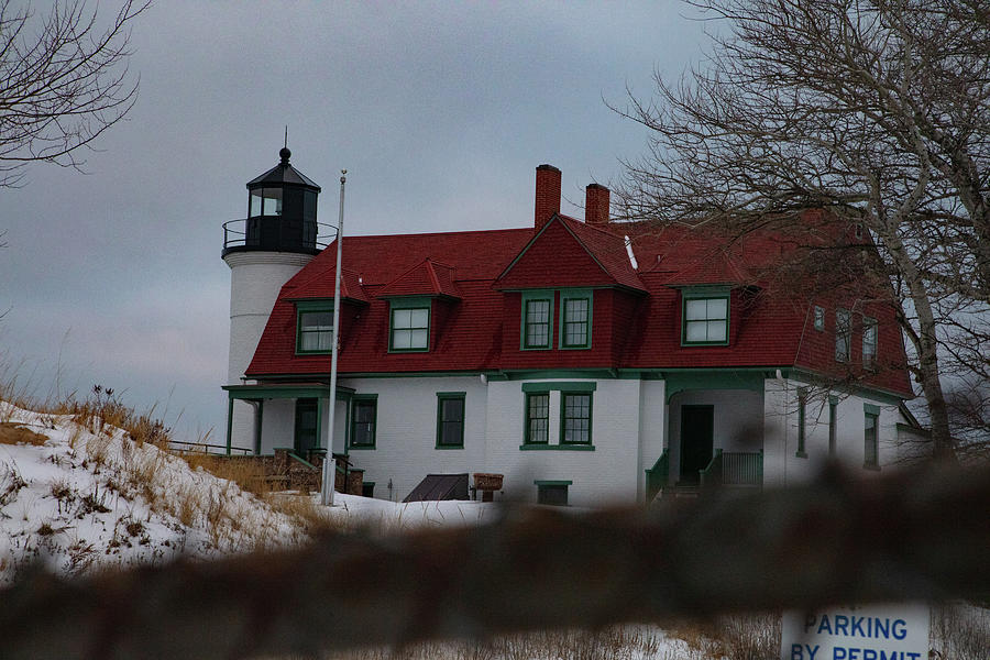Point Betsie Lighthouse low view Photograph by Eldon McGraw
