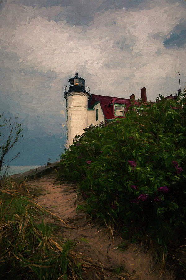 Point Betsie Lighthouse Painting Painting by Dan Sproul