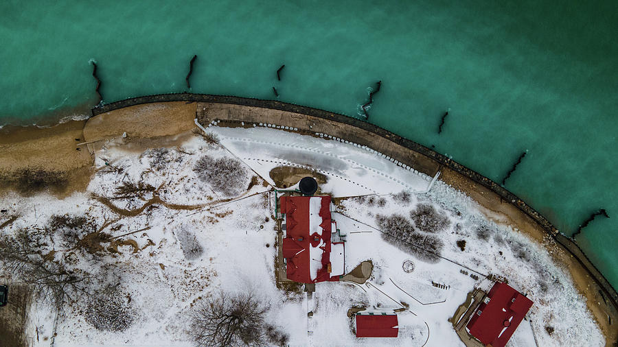 Point Betsie Lighthouse view from above Photograph by Eldon McGraw