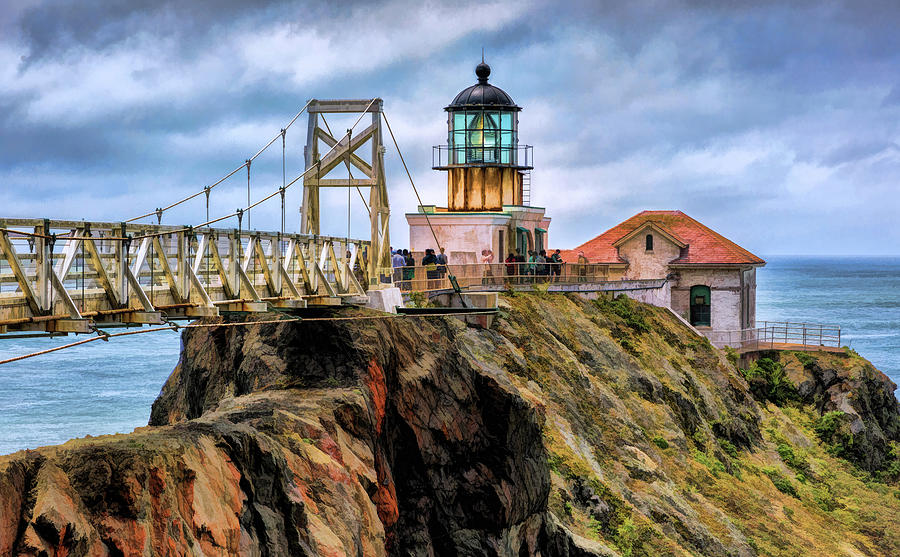 Point Bonita Lighthouse Painting by Christopher Arndt