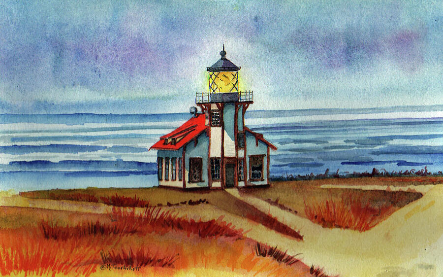 Point Cabrillo Painting by Mishelle Tourtillott