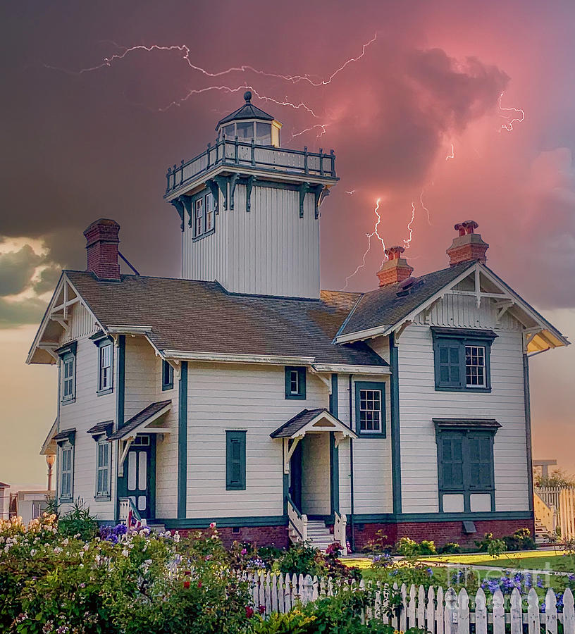 Point Fermin Lighthouse Storm Photograph by David Zanzinger