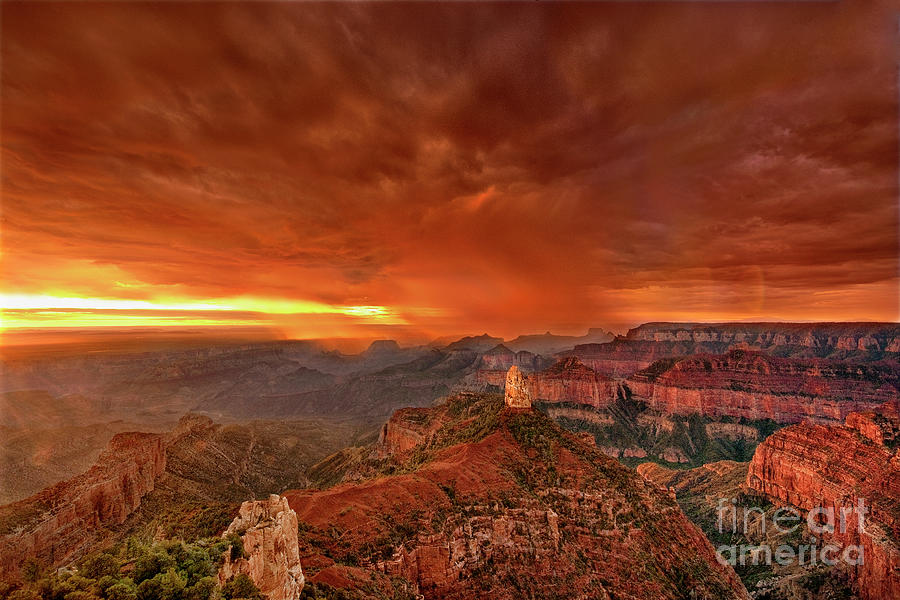 Point Imperial Storm North Rim Grand Canyon Arizona Photograph by Dave Welling
