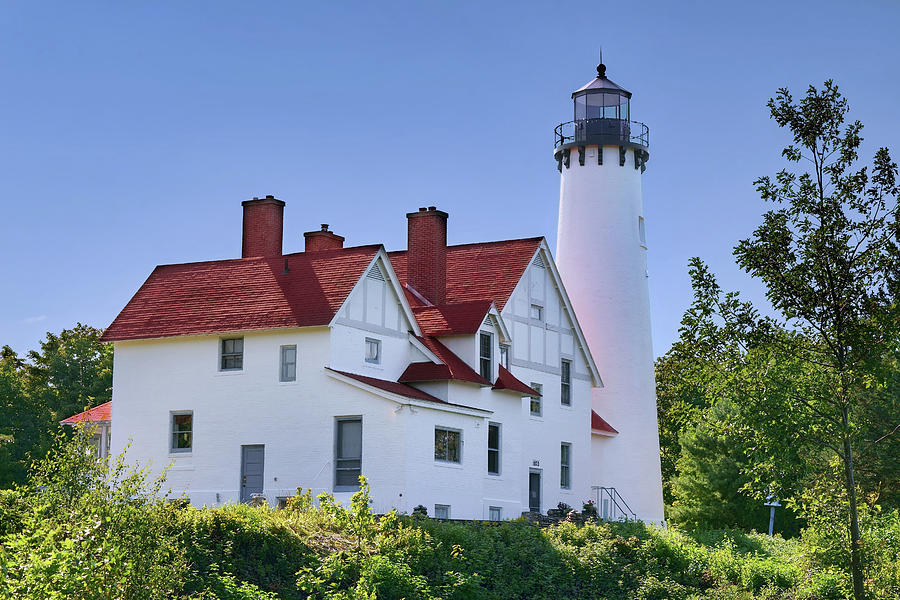 Point Iroquois Lighthouse - Front Photograph by Nikolyn McDonald