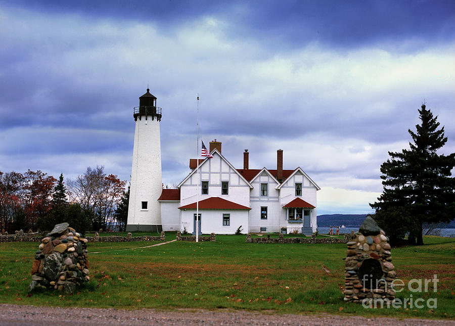 Point Iroquois Lighthouse, Michigan, Lake Superior, Great Lakes Photograph by Wernher Krutein