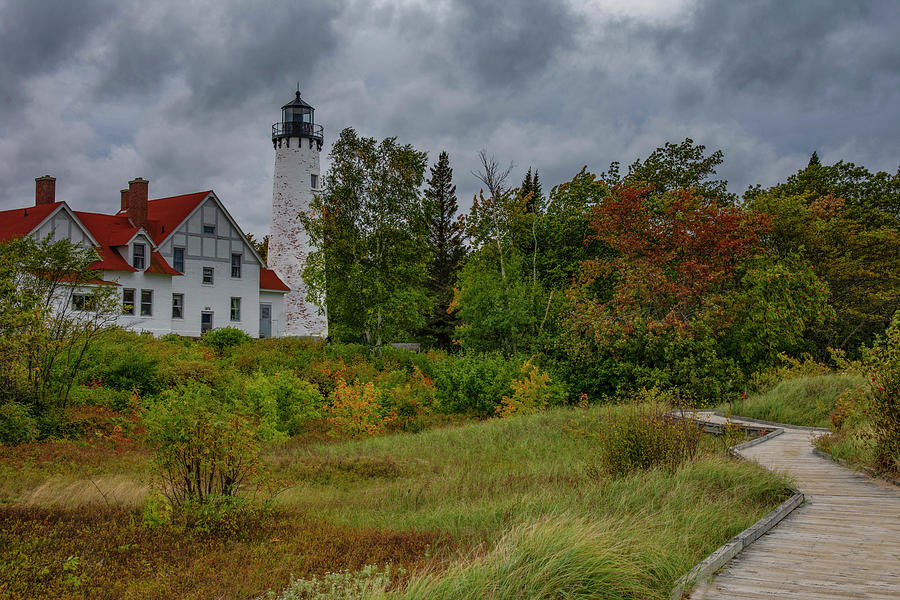 Point Iroquois Lighthouse Photograph by Mike Griffiths - Fine Art America