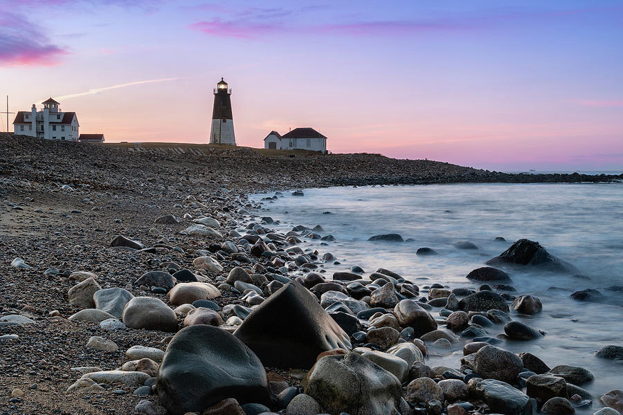 Point Judith Lighthouse at Sunrise, Narragansett, Rhode Island Photograph by Dawna Moore Photography