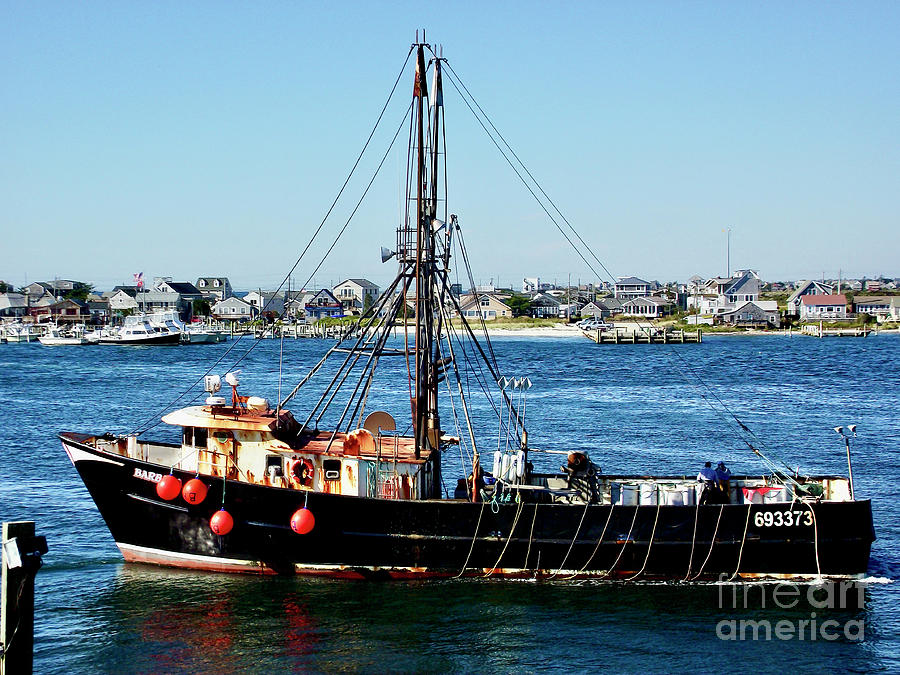 Point Judith Rhode Island Fishing Boat on the Atlantic Ocean Print