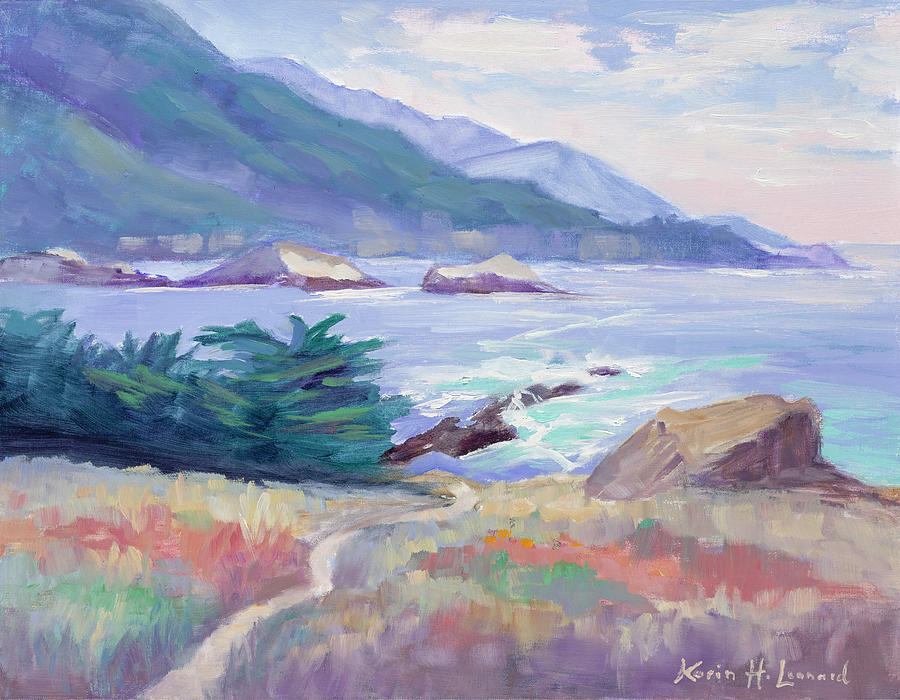 Christmas Painting - Point Lobos, Christmas Colors by Karin Leonard