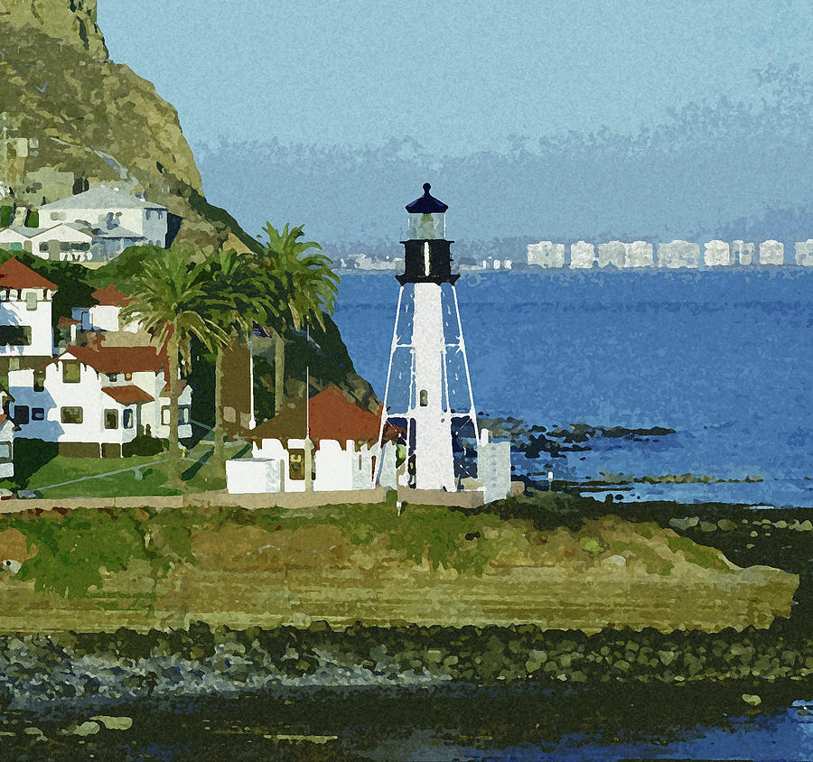 Point Loma Light in San Diego California Photograph by Corinne Carroll
