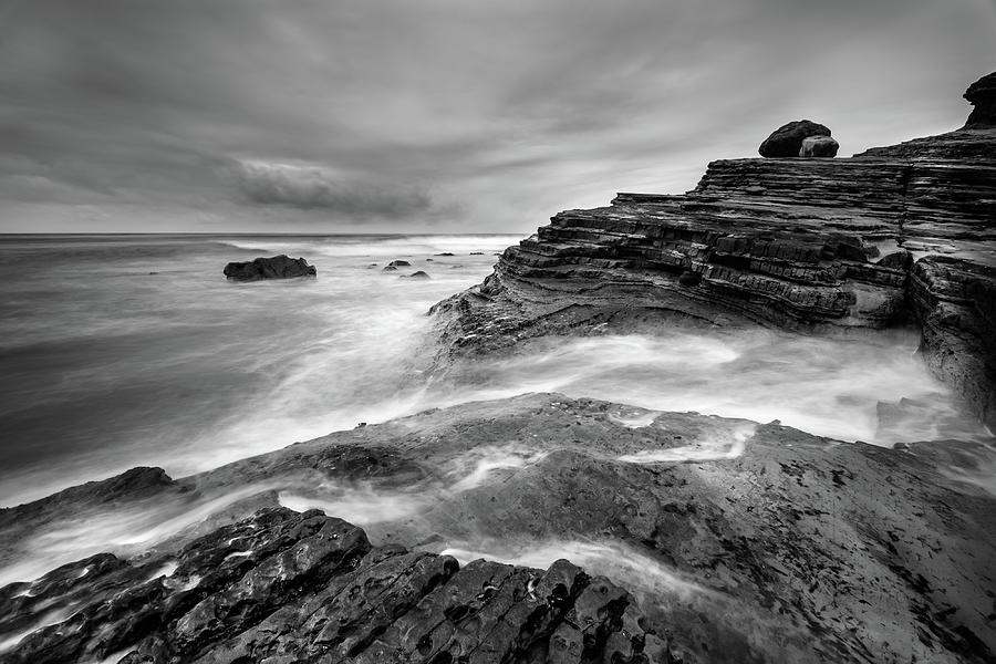 Black And White Photograph - Point Loma Tide Pools by Alexander Kunz