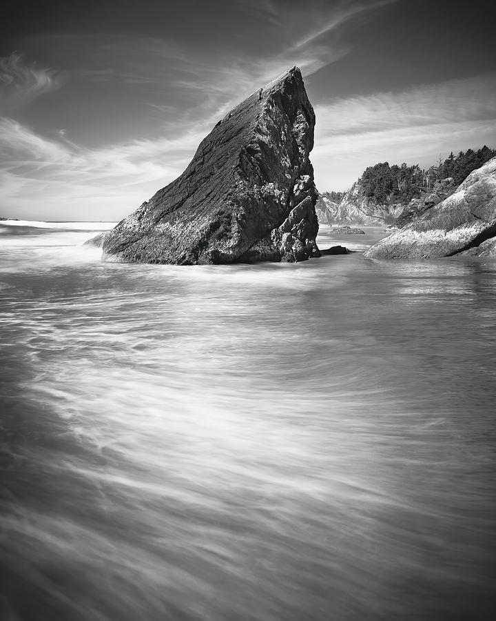 Point Meriwether Black And White Photograph