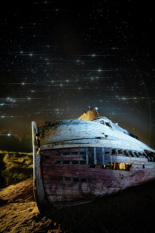 Boat Photograph - Point Reyes Shipwreck by Steve Berkley