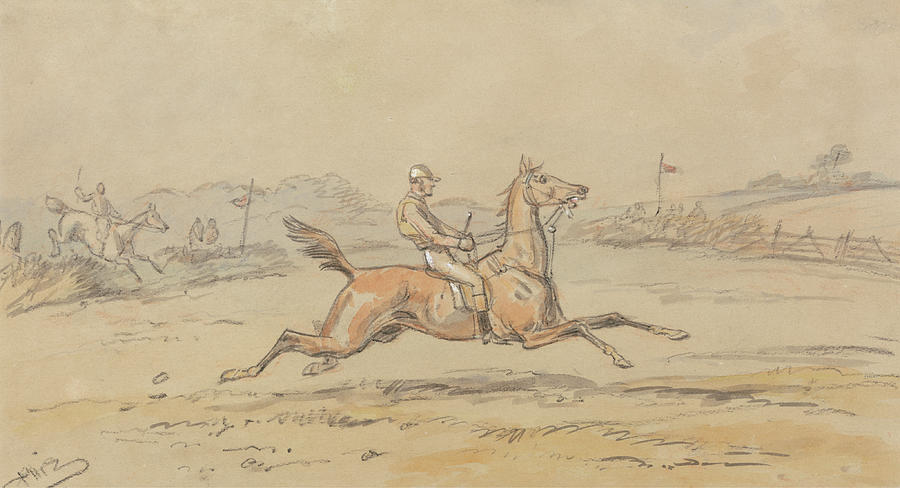 Point-to-Point Racing Drawing by Hablot Knight Browne