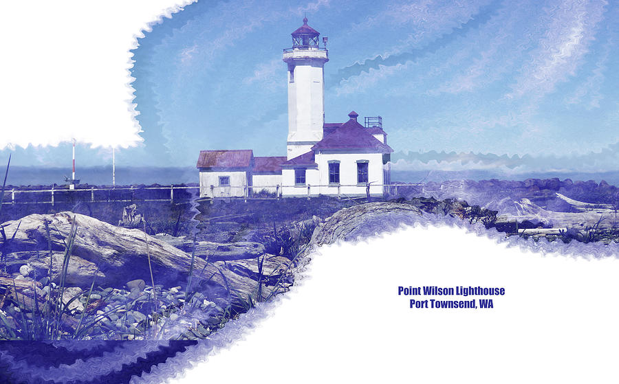 Point Wilson Lighthouse Port Townsend WA Digital Art by Marie Jamieson