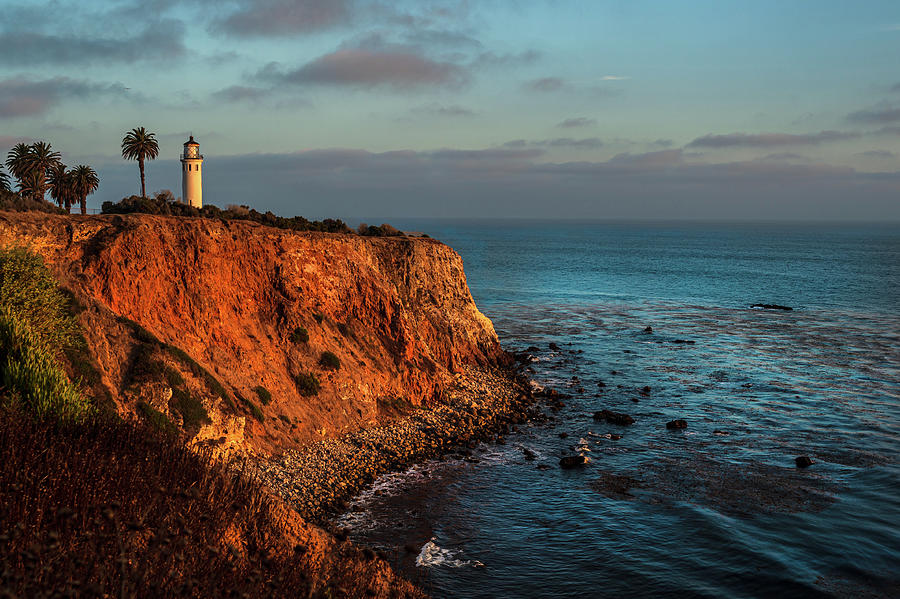 Pointe Vicente Lighthouse Sunset Warmth Photograph by Craig Brewer