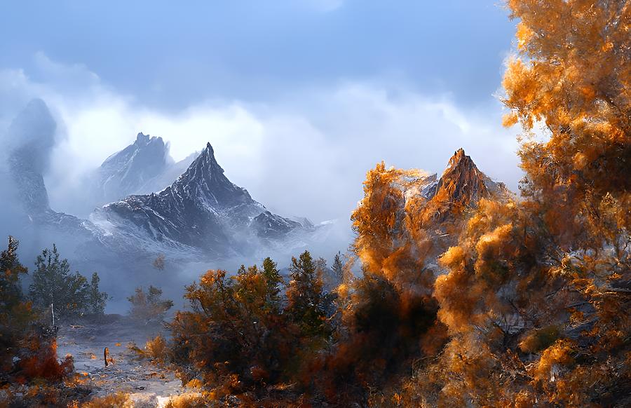 Pointed Peaks Digital Art by Beverly Read
