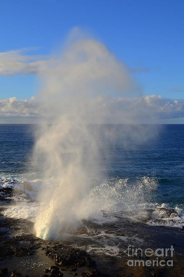 Poipu Blow Hole No 2 Photograph by Mary Deal