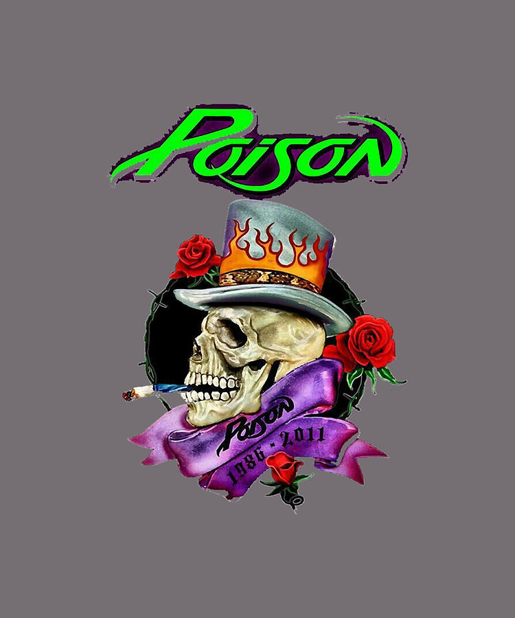 poison band logo band Rock music Legend Classic Painting by Stevens ...