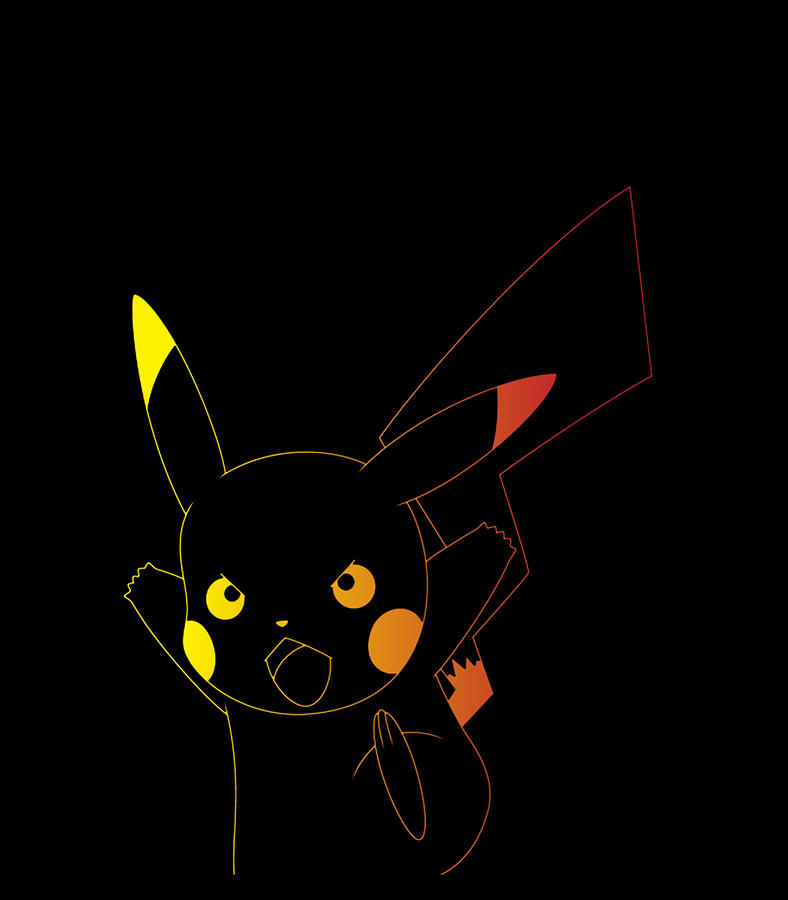 Pokemon Pikachu Ombre Digital Art by Thanh Nguyen