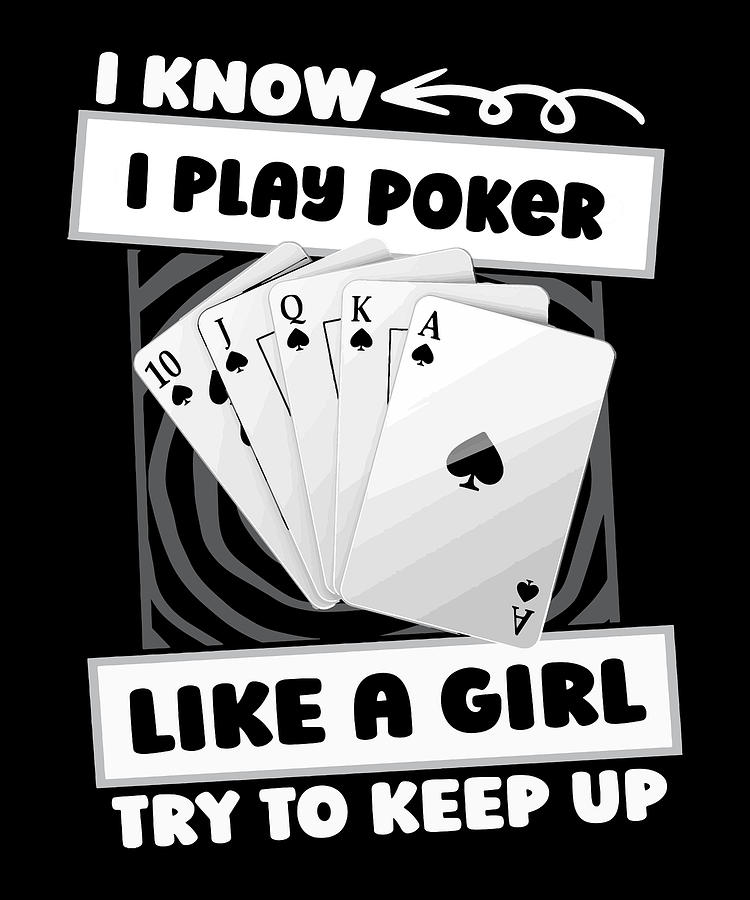 Omaha Digital Art - Poker Girl - Cards Gambling Gambler Texas Holdem Poker by Crazy Squirrel