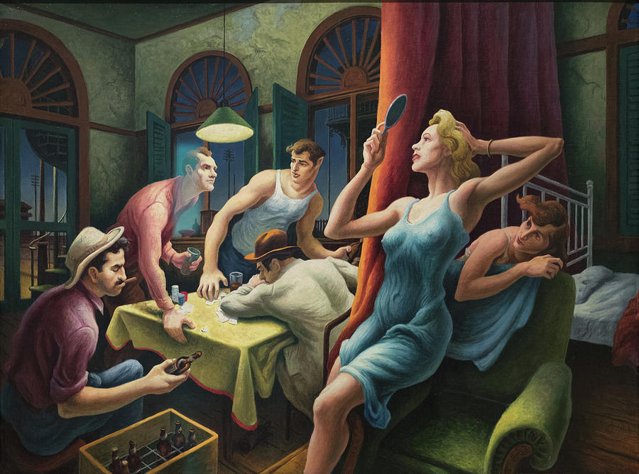 Poker Night from A Streetcar Named Desire Painting by Thomas Benton