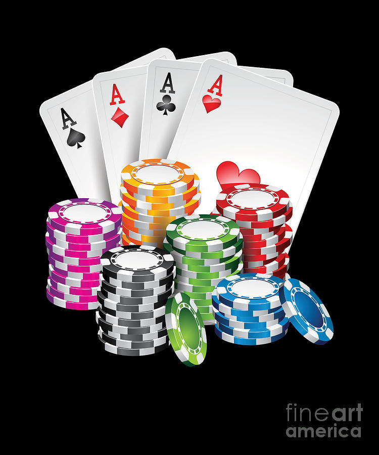 Poker Pokerchips Dice Cards Gamble Cardgames Strategy Gift Digital Art by Thomas Larch - Art America