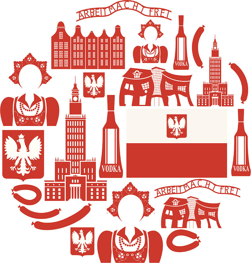Poland Icon set Drawing by TheresaTibbetts