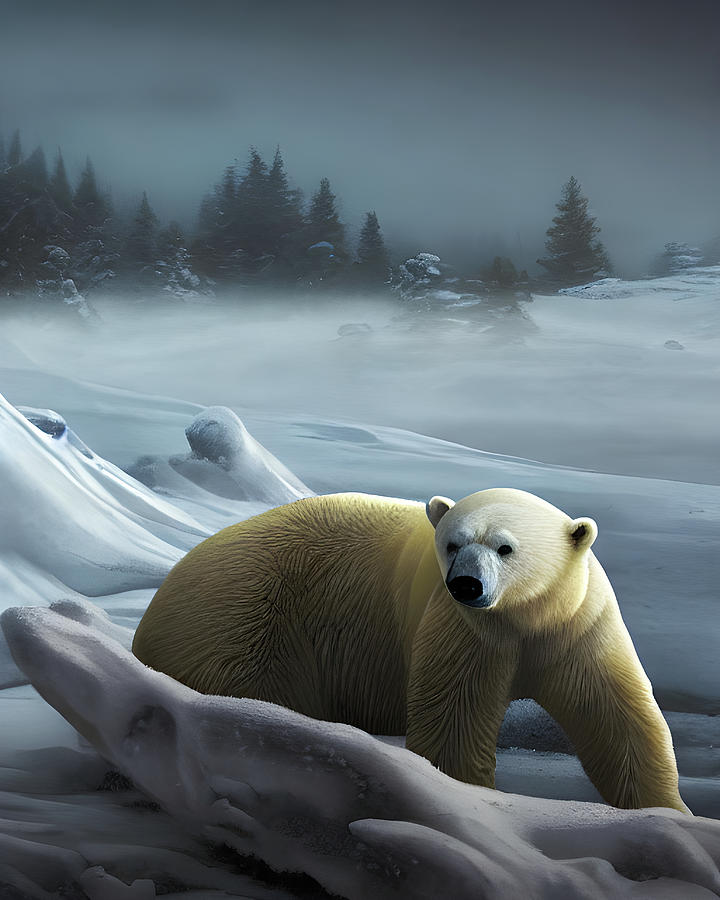 Polar Bear Painting by Bob Orsillo