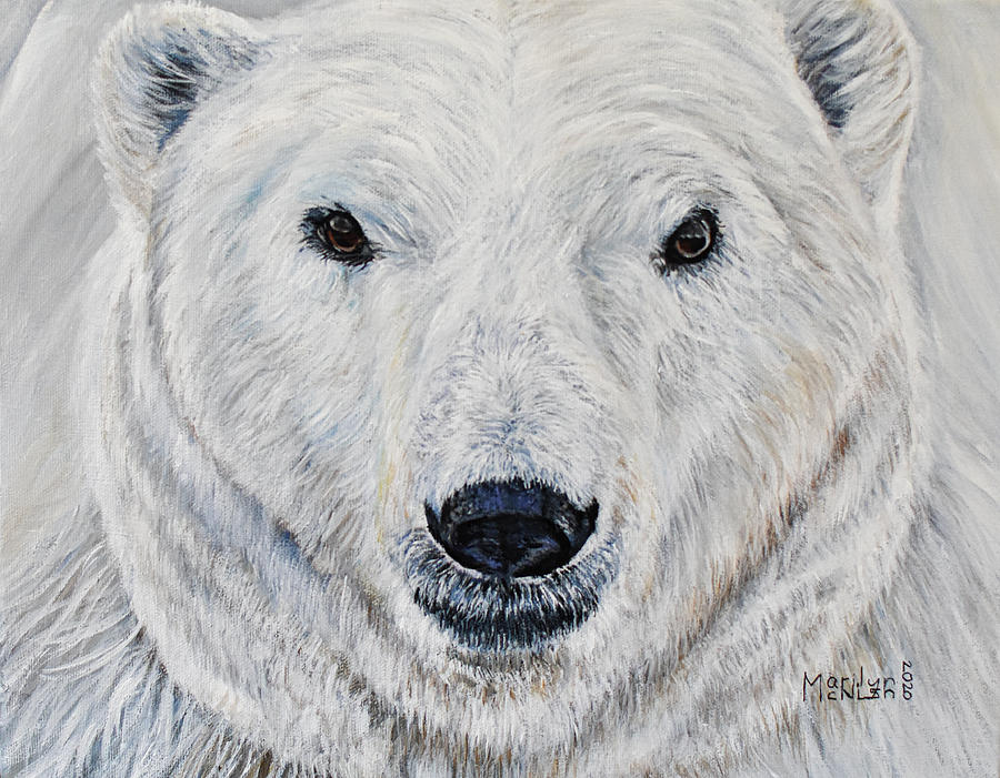 Polar Bear - Churchill Painting by Marilyn McNish