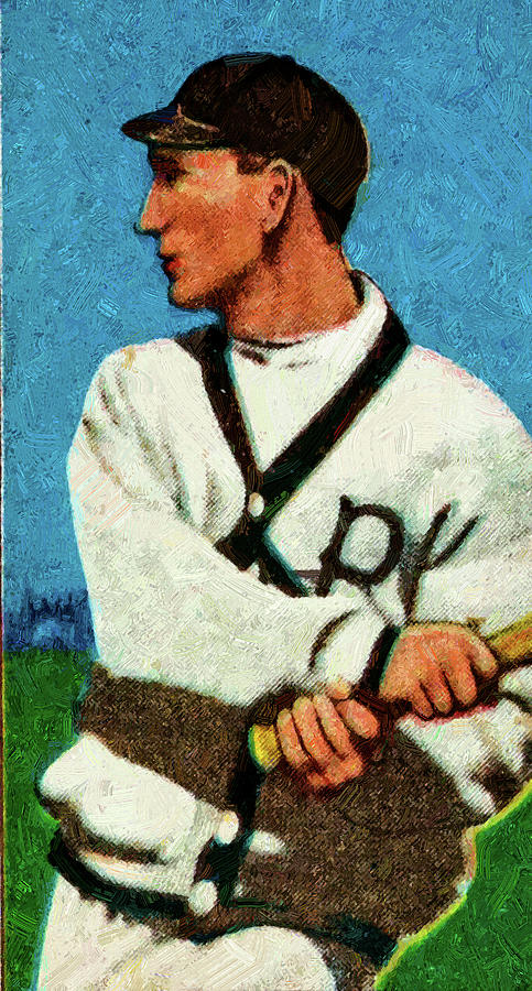 Polar Bear Mickey Doolan Batting Baseball Game Cards Oil Painting Painting