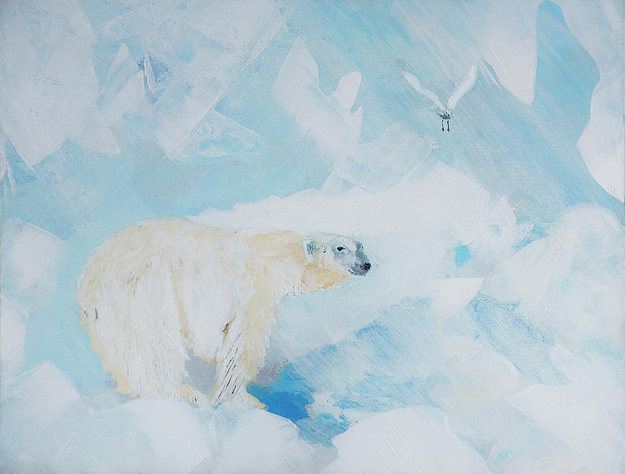 Polar Bear Painting by Sandra Silva