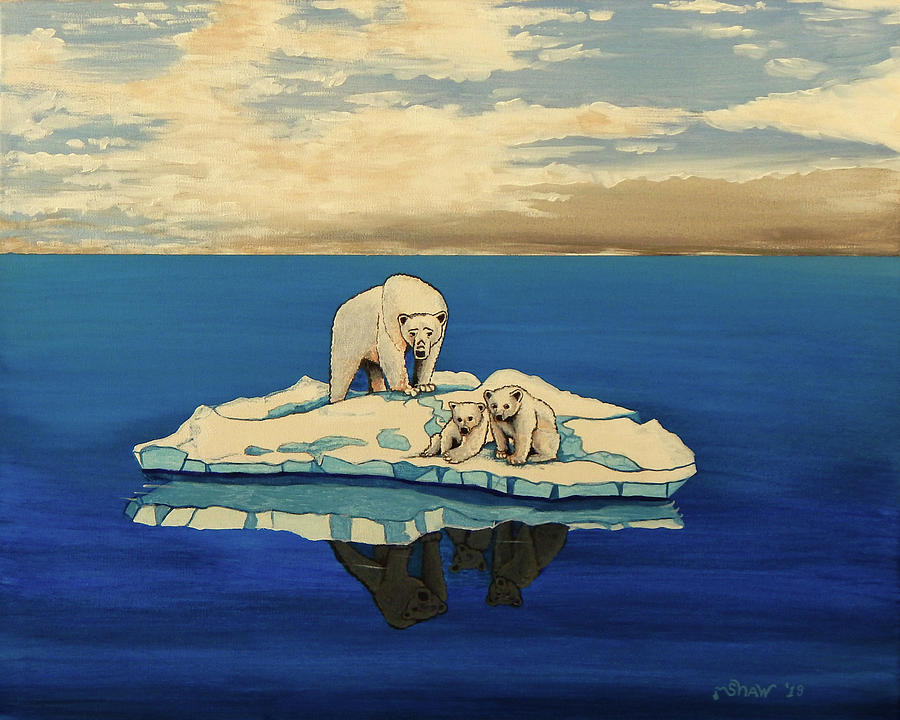 Polar Bear Spring Painting by Donald Shaw - Fine Art America