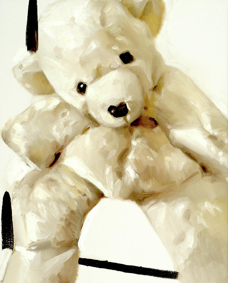Polar Bear Stuffed Animal Painting by Tommervik