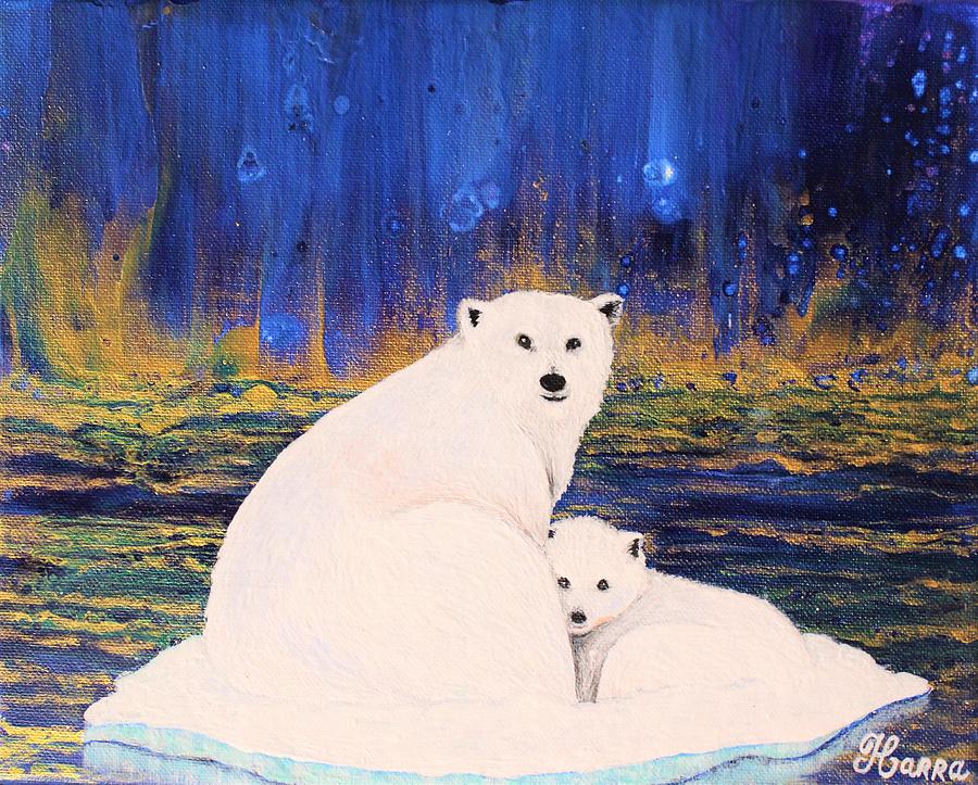Polar Bears in the Arctic Painting by Tanya Harr