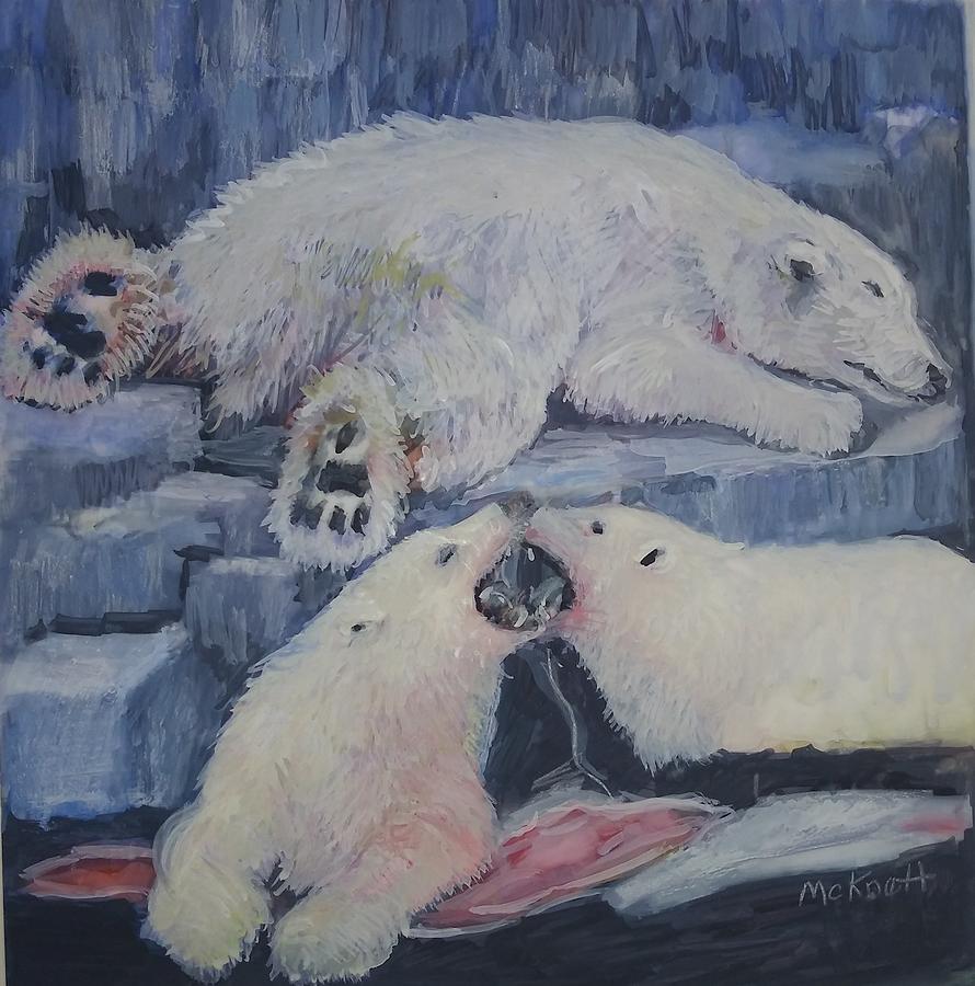 Polar Bears Painting By Lisa Mcknett Fine Art America