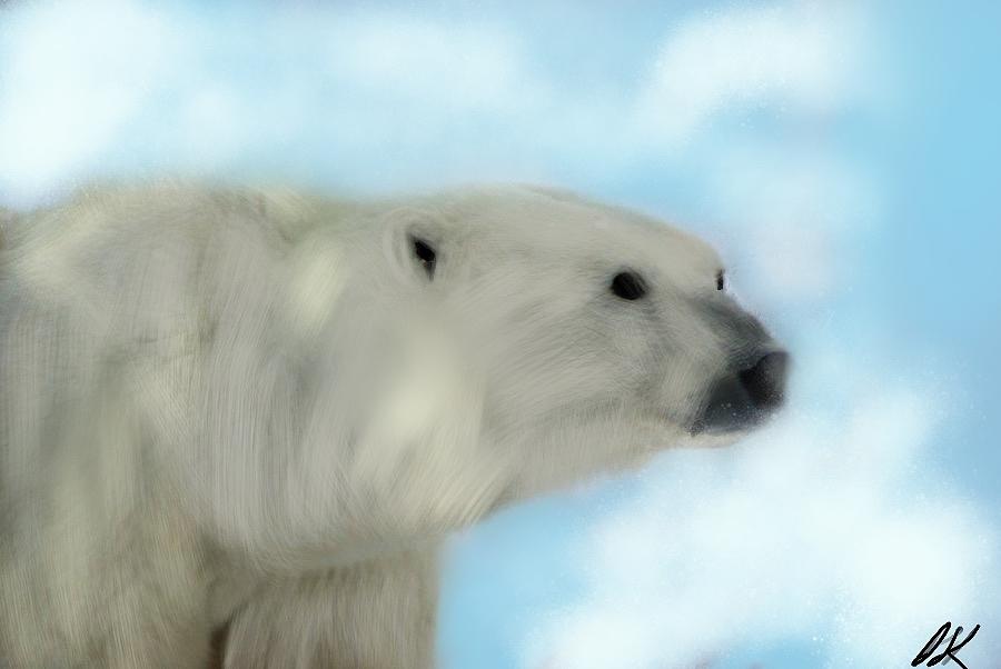 Polar Ber Contemplating  Painting by Desmond Raymond